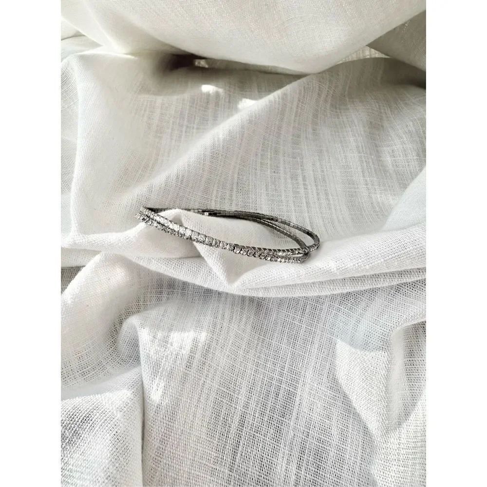 Set of 2  rhinestone tennis bracelets